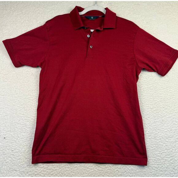 Hart Schaffner Marx Polo Shirt Mens Red Short Sleeve Casual Comfort Size Medium - Picture 1 of 8